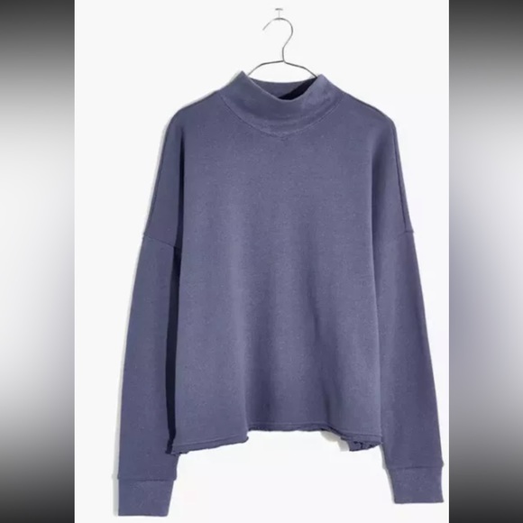 NWT Madewell Hemp Cotton Mock Neck Sweatshirt - Size XS - Picture 4 of 4